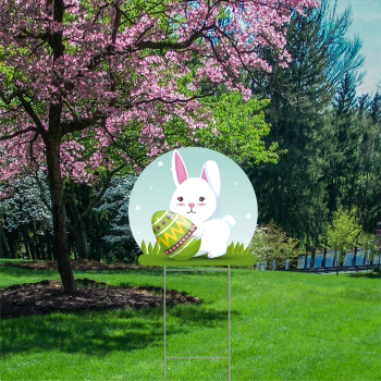 Easter Bunny Plastic Outdoor Yard Sign Decoration Cutout -$39.99