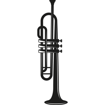 SP12970 Trumpet Jazz Silhouette Cardboard Cutout Standee Standup -$0.00
