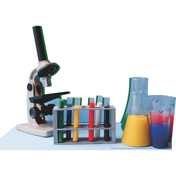 Science Laboratory Equipment Microscope Beakers Vials