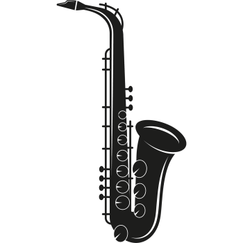 Saxophone Jazz Silhouette Cardboard Cutout Standee Standup -$0.00