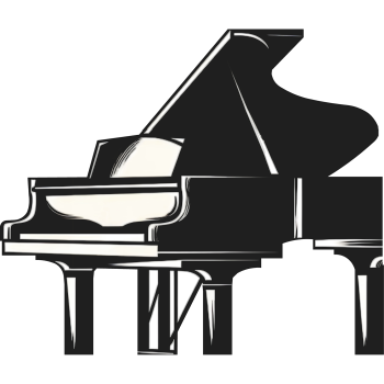 Piano Lifesize Silhouette Classical Jazz Cardboard Cutout Standee Standup