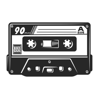 Cassette Tape Vintage Silhouette -$0.00