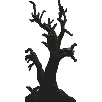 Spooky Tree 90in Moon Light Lit Shadow Silhouette Cardboard Cutout Standee Standup -$0.00
