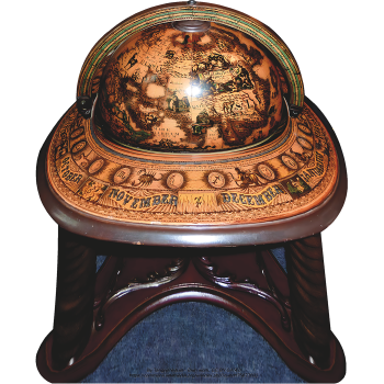 Globe Cocktail Cabinet Rustic Wood Map