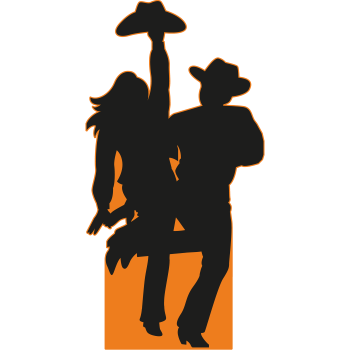 Western Country Square Line Dancing Cowboy Cowgirl Hoedown Cardboard Cutout Standee Standup -$0.00