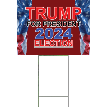 Donald Trump For President Plastic Outdoor Yard Sign