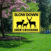Deer Crossing Waterproof Plastic Outdoor Yard Sign