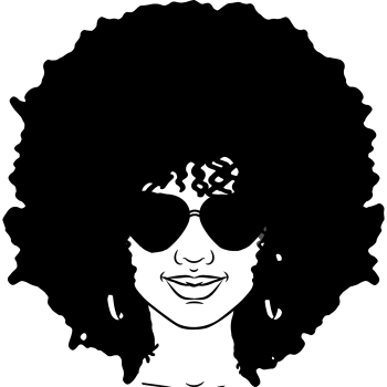 Afro Woman Sunglasses Earrings -$0.00