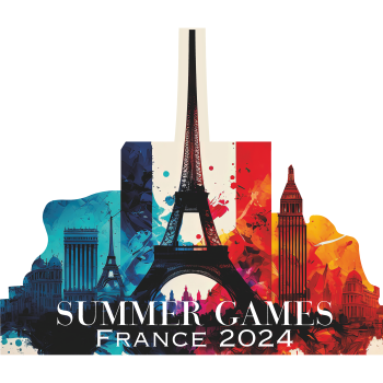 82x70in Summer Games France 2024 Landmarks Eiffel Tower -$0.00