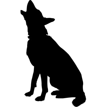 Howling Dog Wolf Silhouette -$0.00