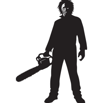 Leather Mask Chainsaw Face Silhouette