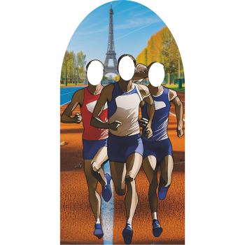 French Paris Summer Olympic Games Paris 2024 Race Racing Running Runners Stand in