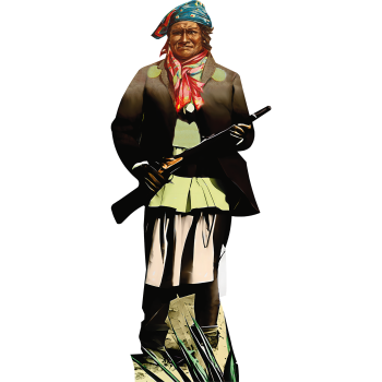 Geronimo Apache Chief Shotgun Old West Colorized Cardboard Cutout Standee Standup