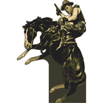 47in Cowboy Horse Arizona Wild Western Gunsling Lasso Cardboard Cutout Standee Standup -$48.99
