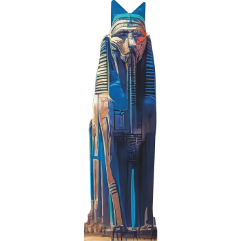 Fantasy Cat Sphinx Statue Egyptian Civilization Neon Cardboard Cutout Standee Standup -$0.00