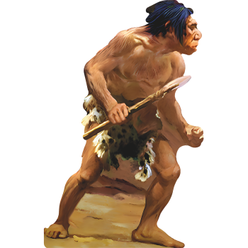 Neanderthal Caveman Cave Man Paleolithic Prehistoric Spear Barbarian Cardboard Cutout Standee Standup -$49.99
