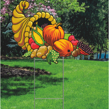 Holidays Fall Autumn Thanksgiving Cornucopia Vegetables Fruit Food Outdoor Yard Decoration Cutout -$14.99
