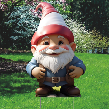 Garden Gnome Plastic Outdoor Yard Sign Decoration Cutout -$14.99