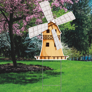 Wind Mill Windmill Dutch Netherlands Plastic Outdoor Yard Sign Decoration Cutout