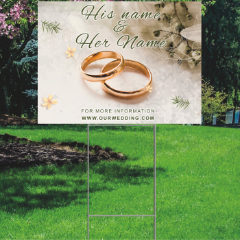 Our Wedding CUSTOM Sign For Your Special Day Plastic Outdoor Yard Sign Decoration Cutout -$14.99