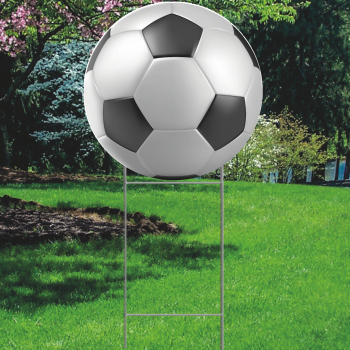 YS3033 Soccer Ball Sports Plastic Outdoor Yard Sign Decoration Cutout -$14.99