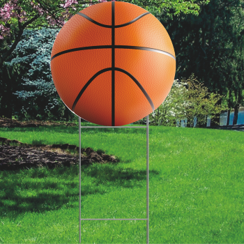 Basketball Sports Plastic Outdoor Yard Sign Decoration Cutout