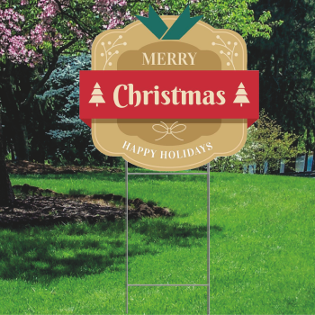 Merry Christmas Happy Holidays Sign Outdoor Yard Decoration Cutout