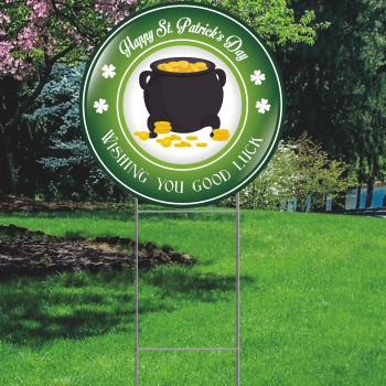 St. Patrick's Day Pot Of Gold Shamrock Irish Plastic Outdoor Yard Sign Decoration Cutout -$14.99