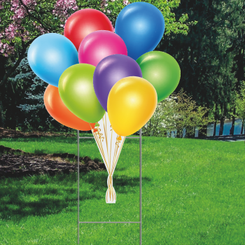 Birthday Party Celebration Congratulations Balloons Plastic Outdoor Yard Sign Decoration Cutout -$14.99