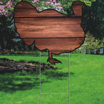 Turkey Rustic Wood Plastic Outdoor Yard Sign Decoration Cutout -$14.99