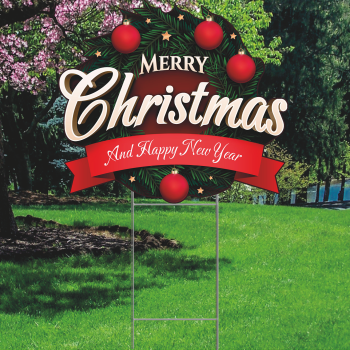 Merry Christmas Plastic Outdoor Yard Sign Decoration Cutout -$14.99