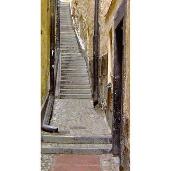 SP12791 Marten Trotzigz Grand Narrow Alley Stairs Stockholm Sweden Culture Travel Backdrop Cardboard Cutout Standup Standee -$0.00