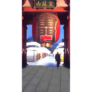 SP12798 Kaminarimon Gate of Sensoji Temple Torri Japan Backdrop Cardboard Cutout Standup Standee Backdrop -$0.00