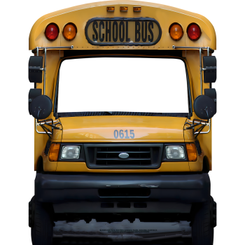 SS11082 School Bus Front Stand In Cardboard Cutout Standup Standee Backdrop -$0.00