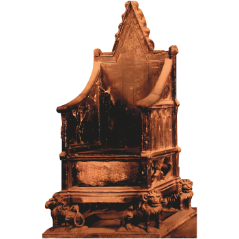 Stone of Scone in Coronation Chair Throne Westminster Abbey 17th Century Cardboard Cutout Standup Standee -$0.00