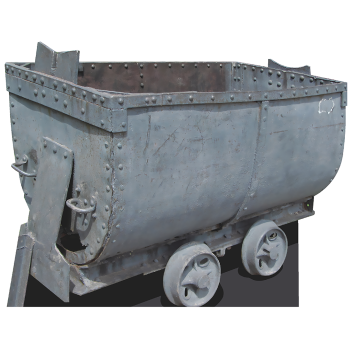 Mine Cart Trolley Wagon Train Attachment Coal Gold Ore Western Cardboard Cutout Standee Standup -$0.00
