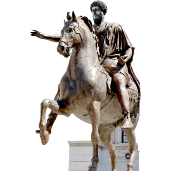 H10781 Marcus Aurelius on Horse Statue Emperor Philosophy Cardboard Cutout Standup Standee -$0.00