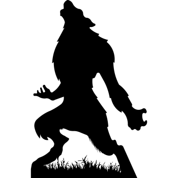 SP12746 Werewolf Howling Mythical Creature Silhouette Cardboard Cutout Standup Standee -$0.00