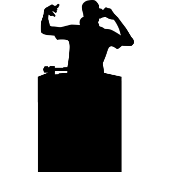 SP12765 DJ Club Turntable Spinner Disco Mixer Music Silhouette Cardboard Cutout Standup Standee -$0.00