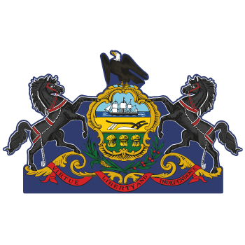 Pennsylvania State Flag Coat of Arms Seal Insignia Cardboard Cutout Standee Standup -$0.00