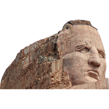 Crazy Horse Memorial Statue in Construction South Dakota Cardboard Cutout Standee Standup - $0.00