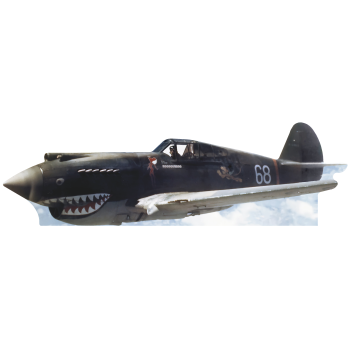 3rd Squadron Hell's Angels Flying Tigers Military Plane Shark Nose Art Cardboard Cutout Standee Standup - $0.00
