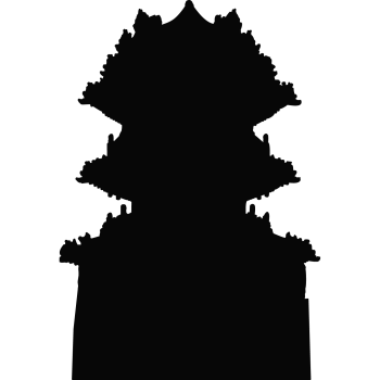 SP12781 Pagoda Chinese Tower Building Garden Silhouette Cardboard Cutout Standup Standee -$0.00