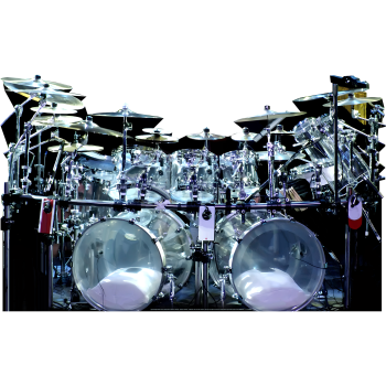SP12782 Double Bass Drum Set Kit Percussion Rock N Roll Metal Punk Cardboard Cutout Standup Standee -$0.00