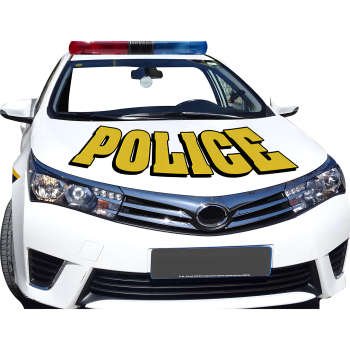 SS11084 Police Car Stand In Cardboard Cutout Standup Standee  -$0.00