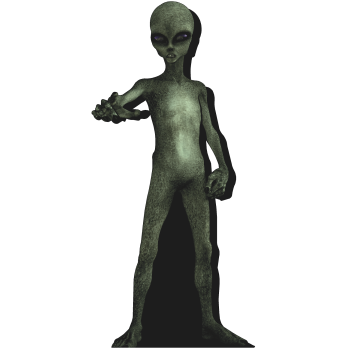 SP12084 Ancient Alien Extraterrestrial Grey Realistic Cardboard Cutout Standup Standee