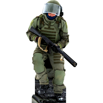 SP12816 Special Operations Soldier Riot Gear Cardboard Cutout Standup Standee  -$0.00