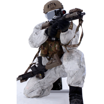 SP12818 Special Tactics Ops Airman Winter Snow Soldier Kneeling Cardboard Cutout Standup Standee  -$0.00