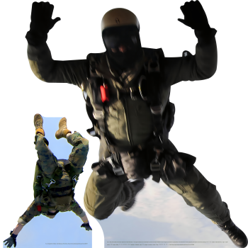 SP12822 Airborne Ranger Front Free Fall Paratrooper Parachute Soldier Cardboard Cutout Standup Standee -$0.00
