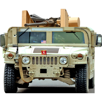 SS11087 Military Marine Army Humvee Hummer Truck Stand In Cardboard Cutout Standup Standee -$0.00